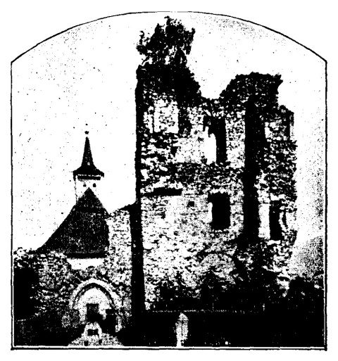 Az ó-radnai templom romjai 1842-ből